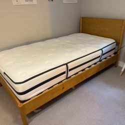 Mid-Century Twin Bed frame and Beatyrest Mattress