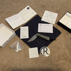 Chris Reeve Knives Large Sebenza 31 Glass Blasted Blue Hardware L31-164 Magnacut