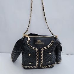 Quilted Leather Jacket Purse