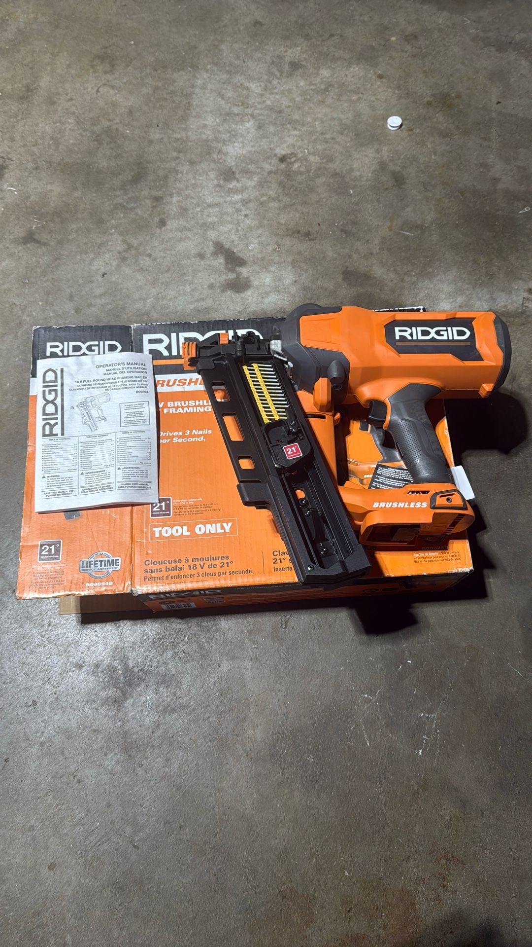 Ridgid Brushless Nailer