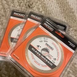 Three 4 Inch Diamond Blades RIDGID BRAND 