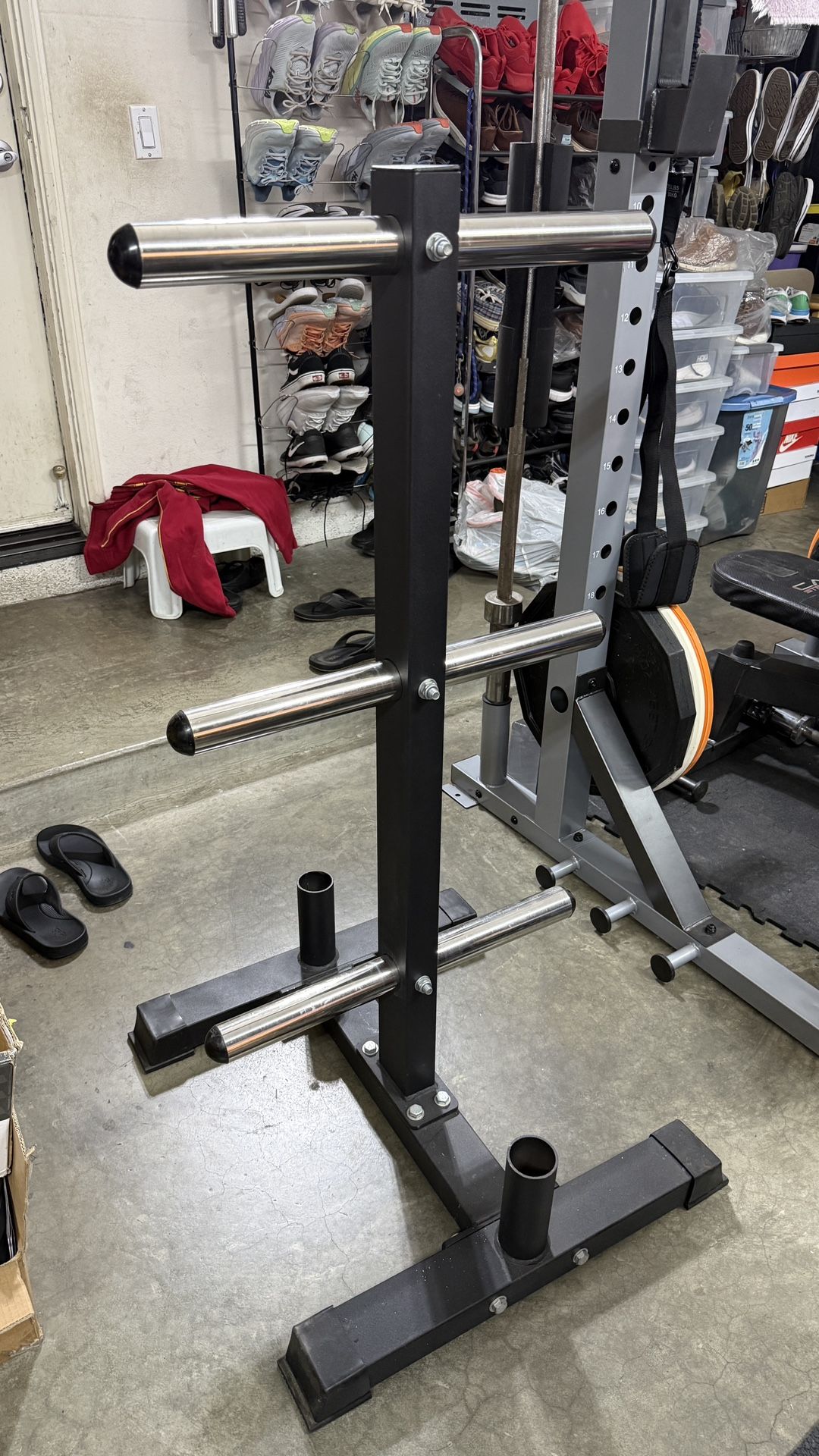 Olympic Weight Plates and Bars Holder