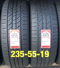 2 used tires 235/55/19 Kumho