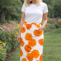 Women’s Flower SKIRT MARYGOLDS L EXCELLENT 