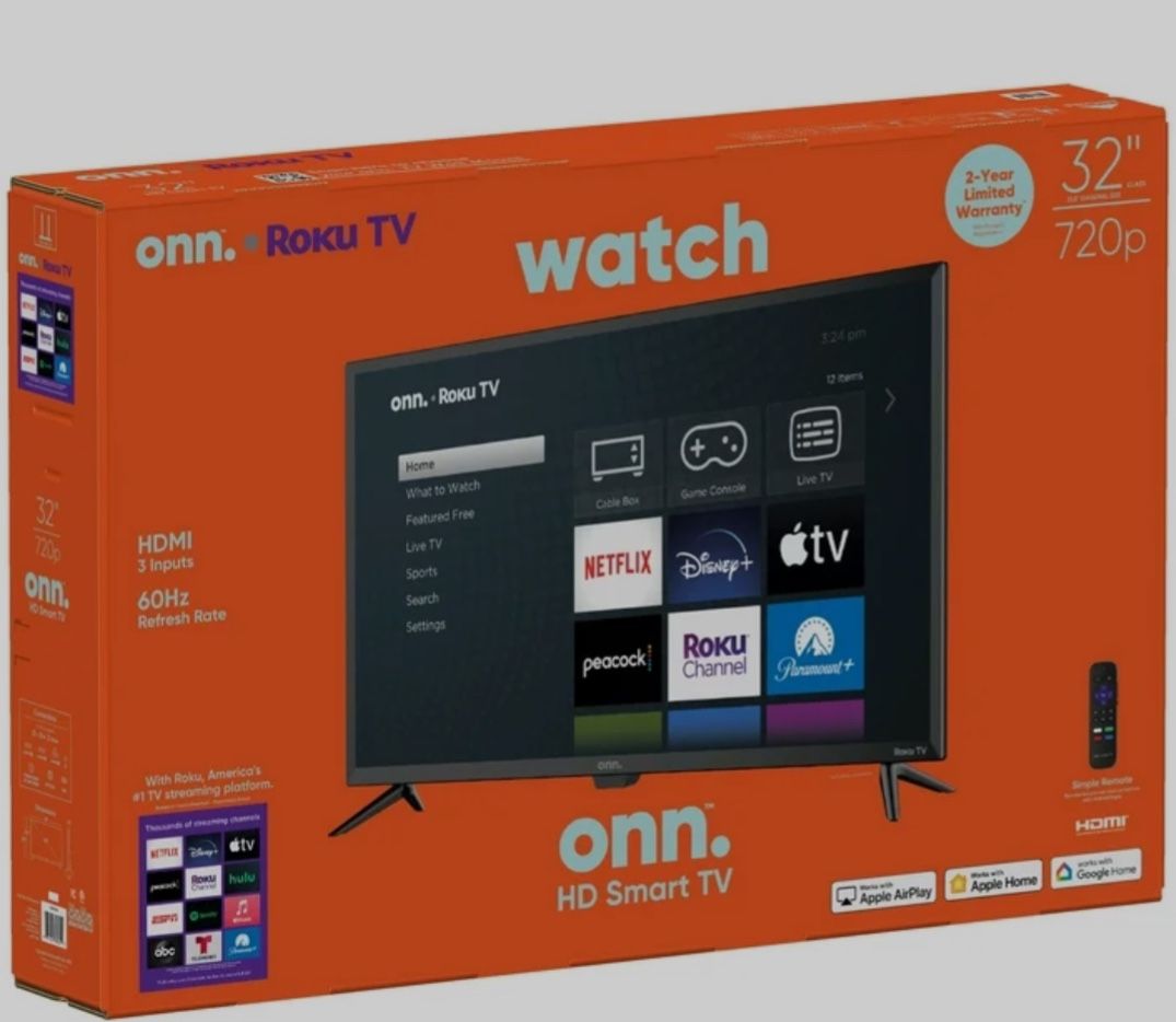 Brand New! 32 Inch Onn Roku Tv