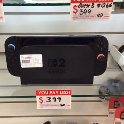 Nintendo Switch 2 With Cords, Remotes And Dock! Layaway Available!