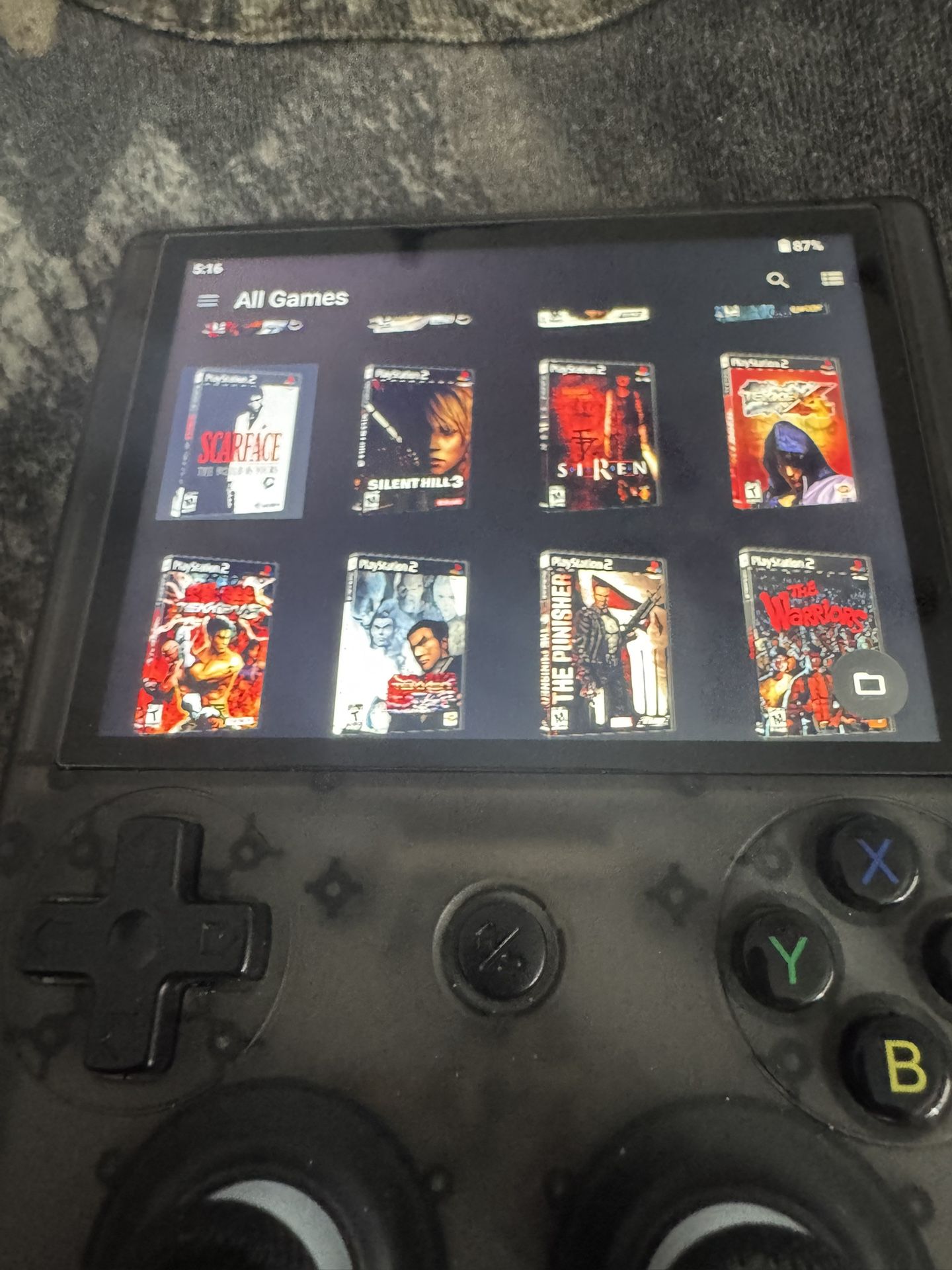 anbernic RG406v game boy black ps2 and gamecube