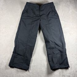 Vintage Nike Y2K Cropped Track Capri Pants Women’s S Black Stripe Swoosh #2A