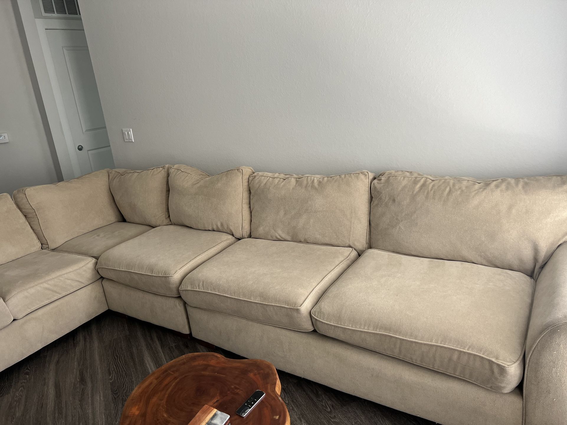 Beige Sectional Couch 
