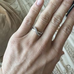 Sterling silver with diamonds Infinity Ring