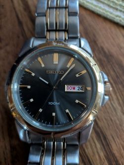 Seiko 6N43-00A0 Men's Stainless Steel Band Date/Day Analog Dial Wrist Watch