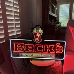 Neon Beck’s Imported Germany Light