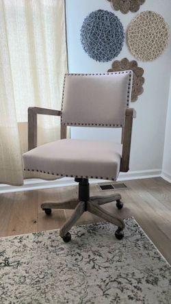 Desk Chair - Bromley Farmhouse Linen Chair
