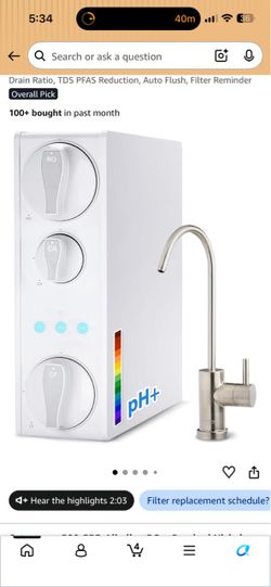 Brand new ispring alkaline reverse osmosis RO500AK-ORB