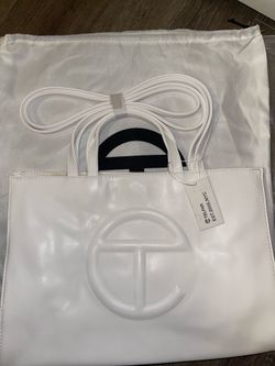 Telfar medium shopping bag- white