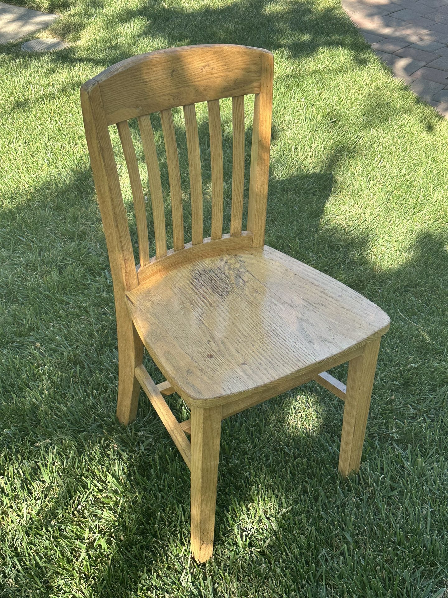 Vintage Solid Oak Boling  Chair