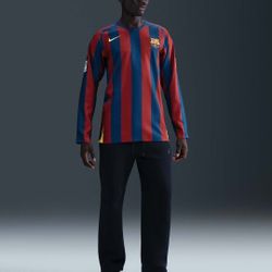 Ronaldinho FC Barcelona 2005/06 Reissue Long Sleeve Jersey Nike Size Large