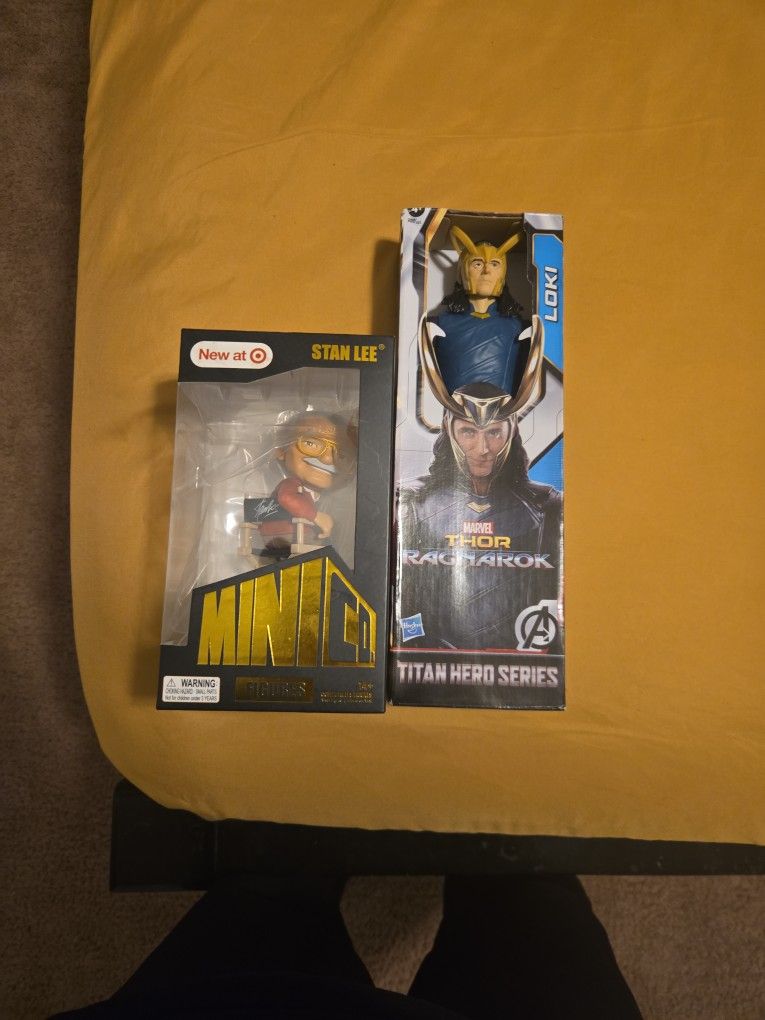 Stan Lee And Loki Figures