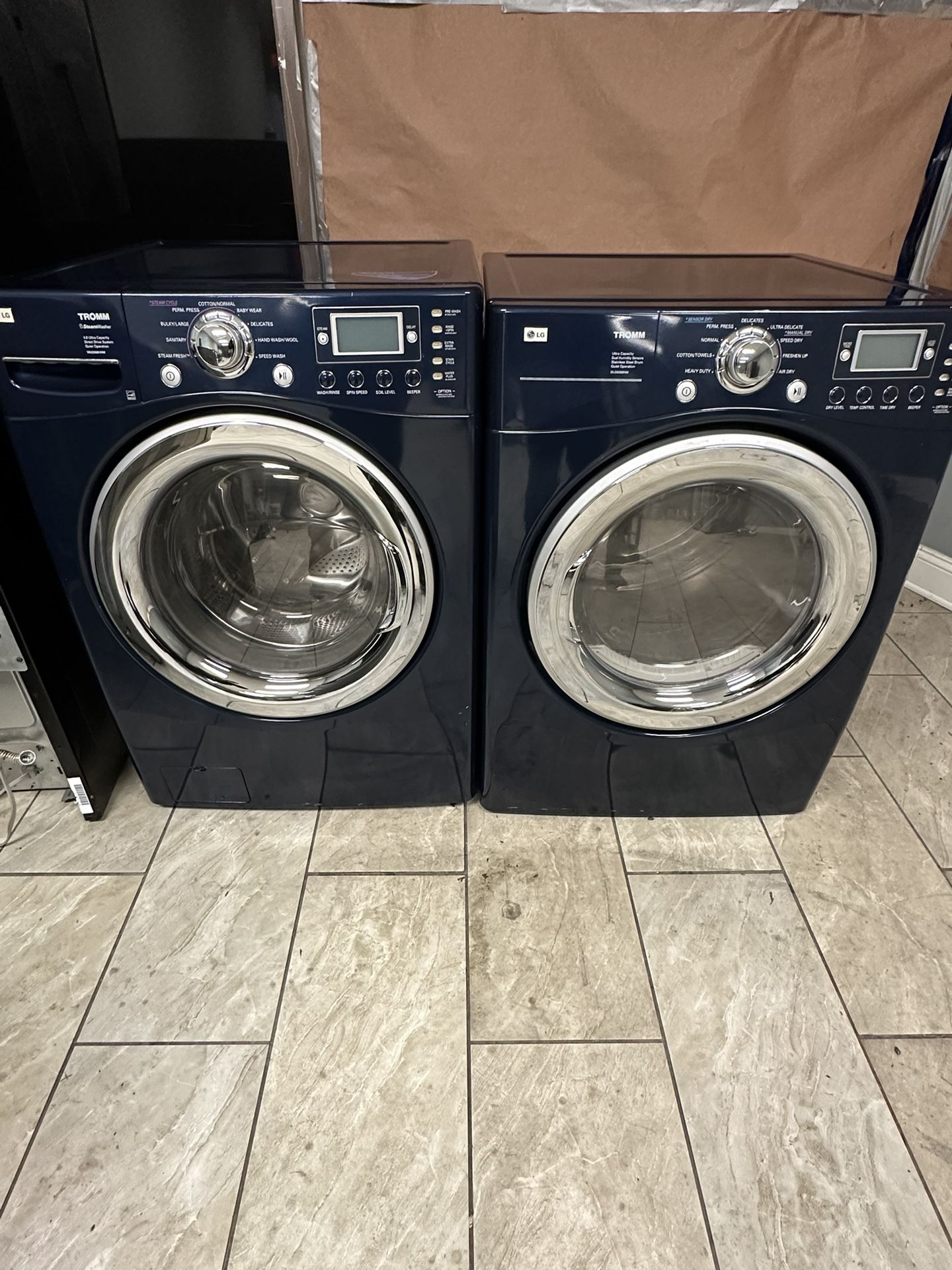 LG front load washer &. LG front load gas dryer set