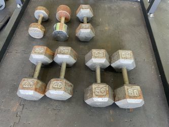 Workout weight dumbells and barbell