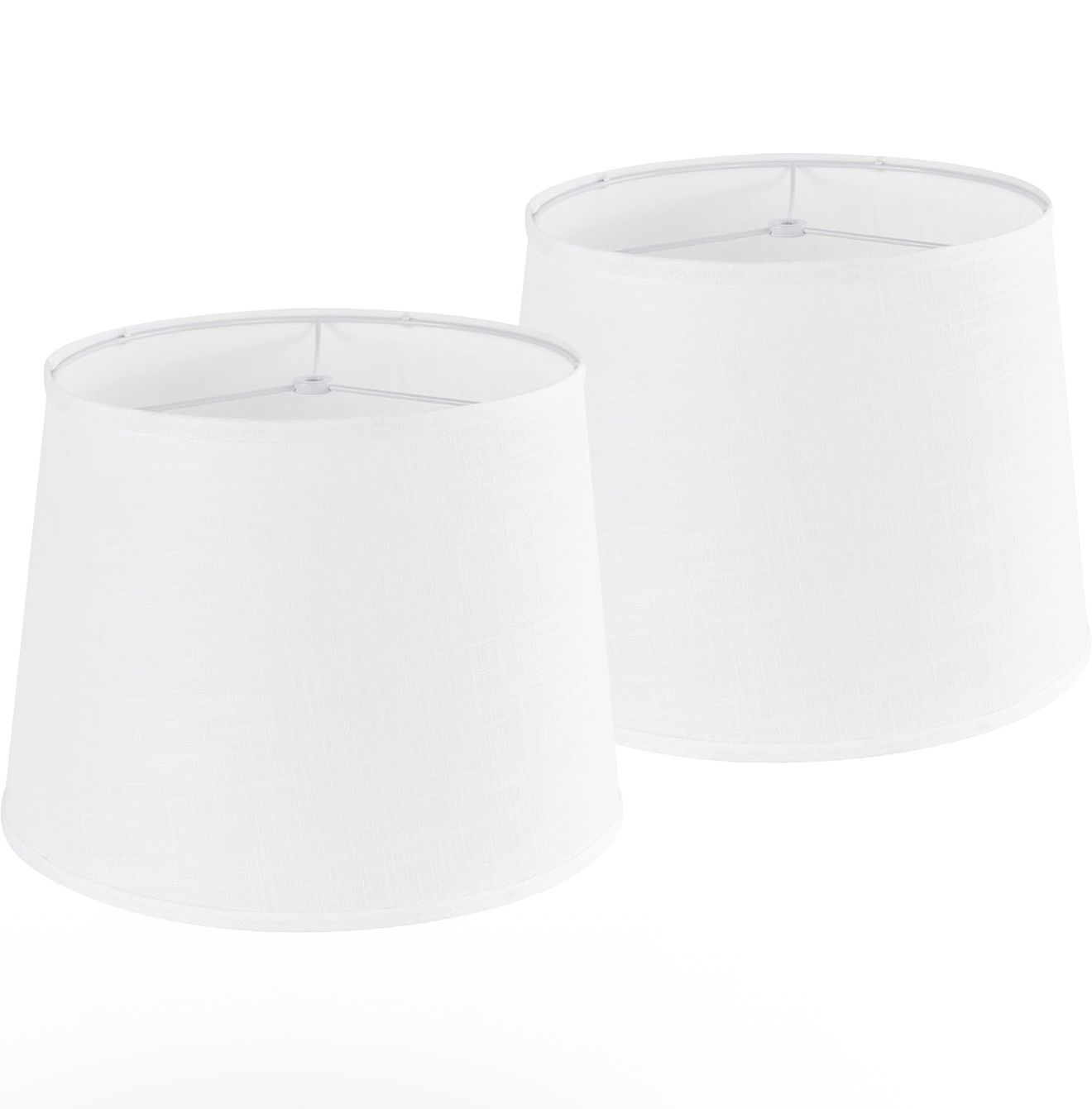 White Texture Lamp Shades Set of 2 