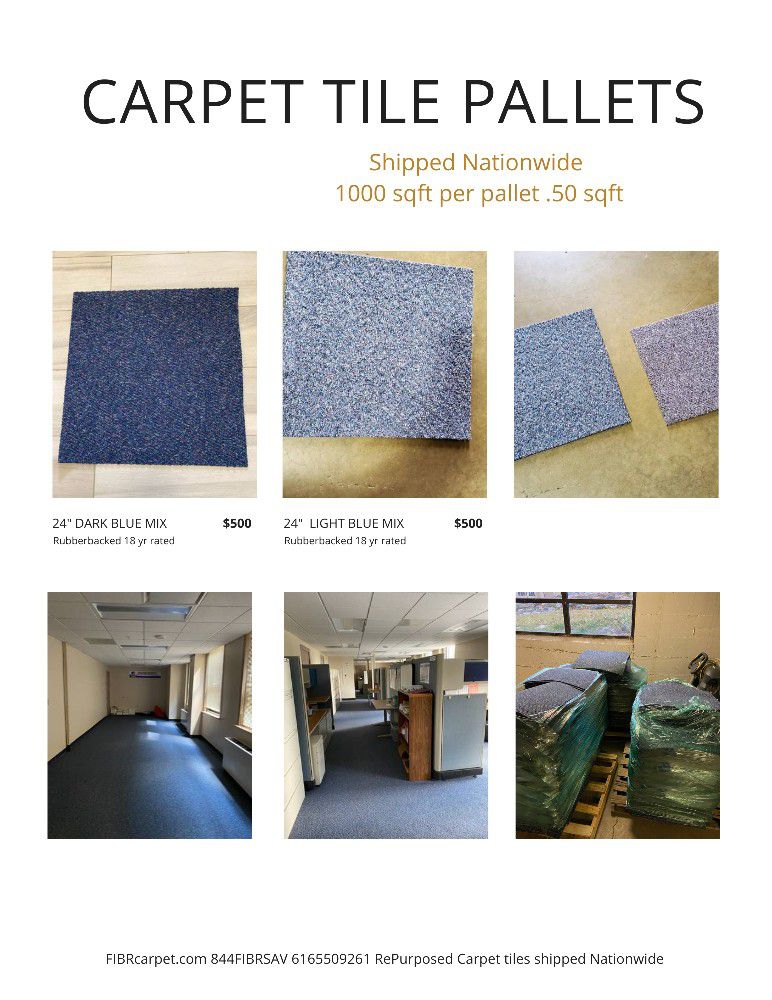 Repurposed Carpet Tiles Free Local Delivery In TC West Bay Pickup