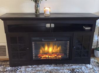 Fire place buffet dark brown