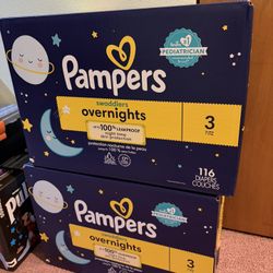 Pampers Overnight Diapers, Size 3