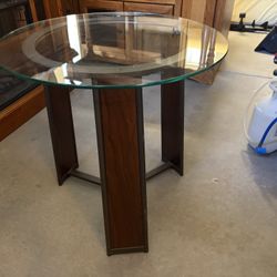 Glass Top Living Room Table Set