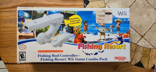 NEW Wii Fishing Resort with Fishing Rod - Nintendo Wii - CIB Sealed Game RARE IYKYK