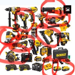 Full Dewalt Set W/ 5 2AH Batteries And 2 5AH Batteries