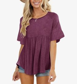 Small: Women's Short Sleeves Summer Top