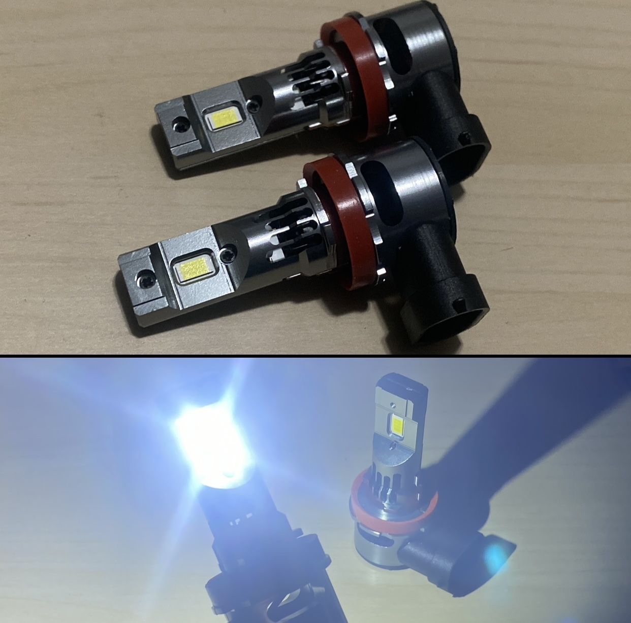 H11 6K BRIGHT WHITE 24000 LUMENS CSP CHIP LED LIGHTS $35