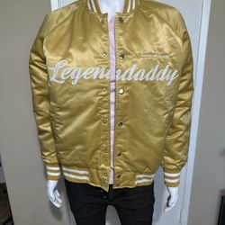 Daddy Yankee Tour Gold Bomber Jacket Size Medium