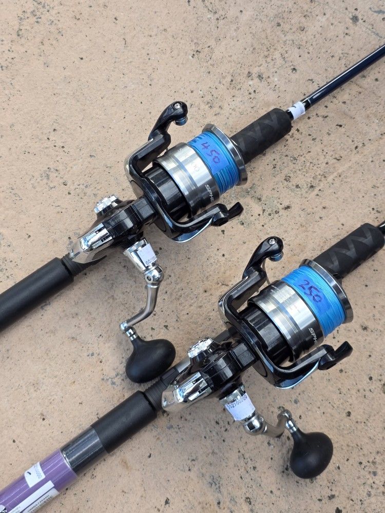 Shimano Spheros Reels/Braid Lines/Ocean Master Rods (REPAIRED Tips)
