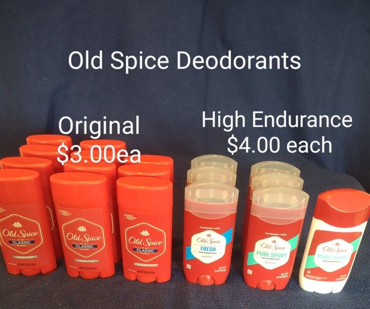 Old Spice Deodorants $3-$4 Each