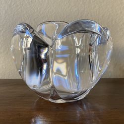 🇩🇰🕯️🪷 Royal Copenhagen Crystal Lotus Flower Tea Light Votive Candle Holder Denmark