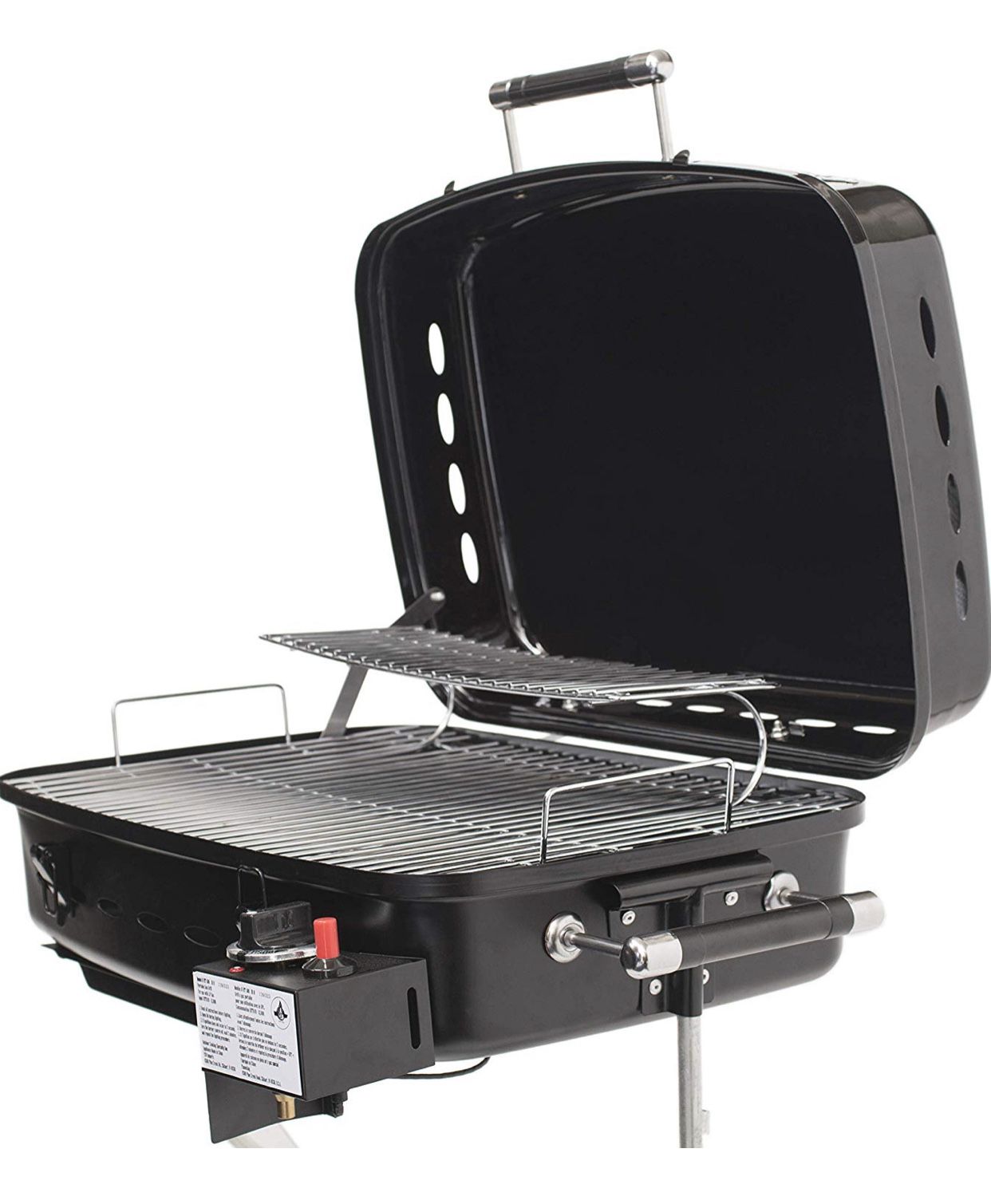 Flame King RV Or Trailer Mounted BBQ Motorhome Gas Grill 214sq Inch Cooking Surf
