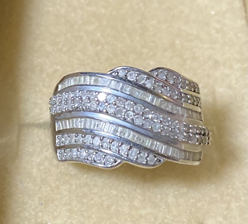 Sterling Silver 2 Carat Diamond Ring