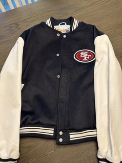 JEFF HAMILTON SAN FRANCISCO 49ERS WOOL & LEATHER VARSITY JACKET