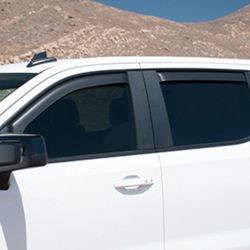Crew Cab In-Channel Door Window Weather Deflectors in Matte Black by EGR® - Associated Accessories