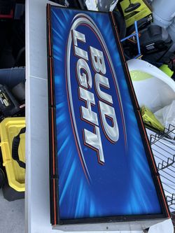 Bud Light Bar Sign - Needs New Bulbs 