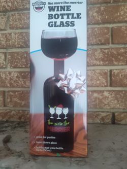 Fun wine bottle glass