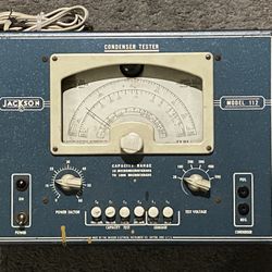 vintage Jackson Model 112 Condenser Tester.