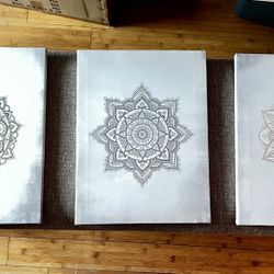 3 Three-Piece Mandala Boho Wall Decor
