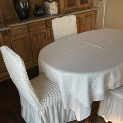 Dining table and five matching chairs