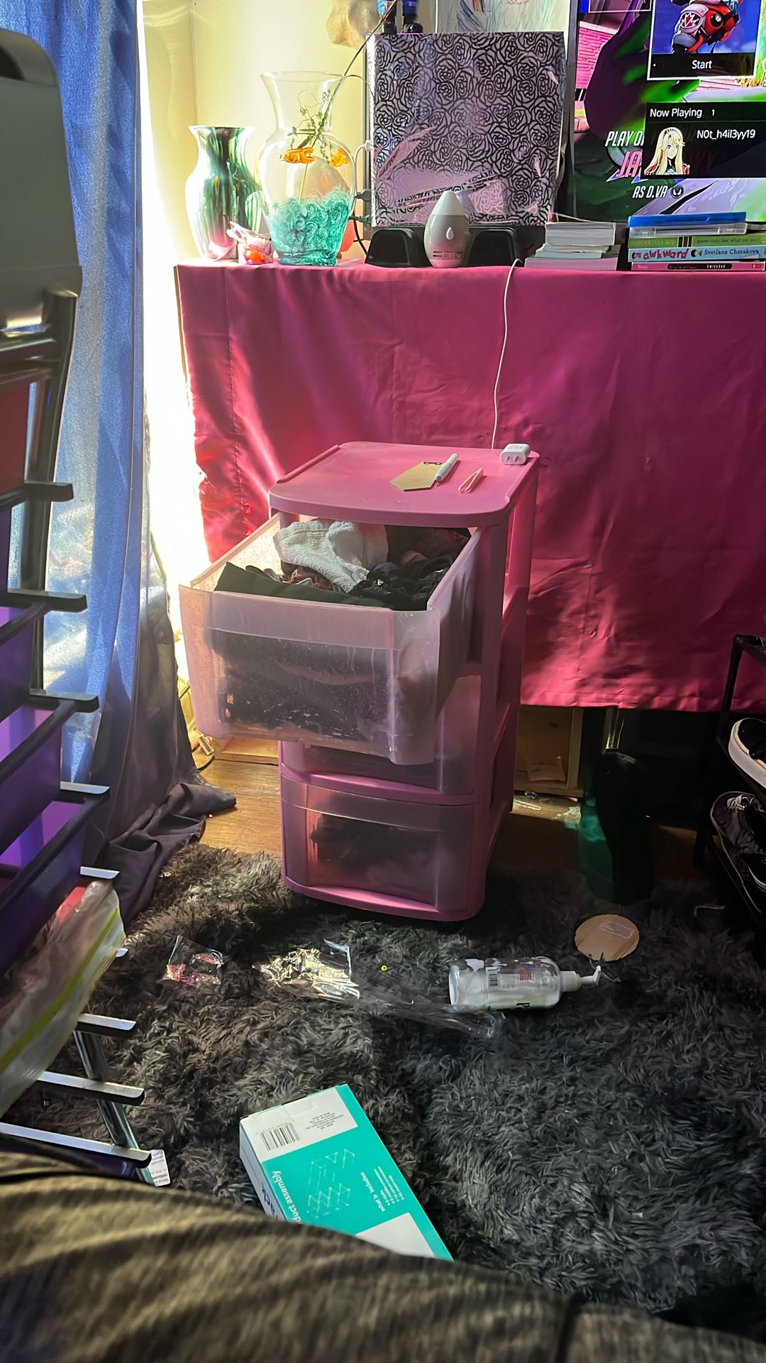 Pink 3 Drawer 