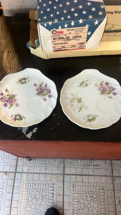 Made in Japan vintage floral tea dish lot of 2
