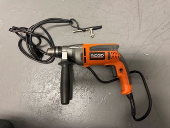 RIDGID Corded Electric Drill with Chuck Key