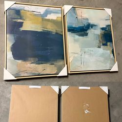 Blue Abstracts - Set of 2